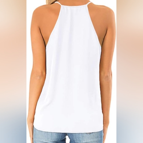 NWT AOKOSOR Women's Deep V Neck Wrap Spaghetti Strap Tank, Size Medium - Picture 5 of 12